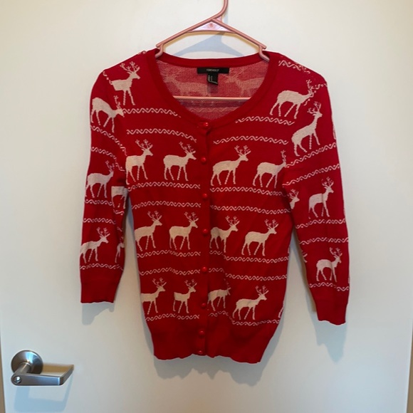 Forever 21 Sweaters - Christmas Reindeer cardigan
